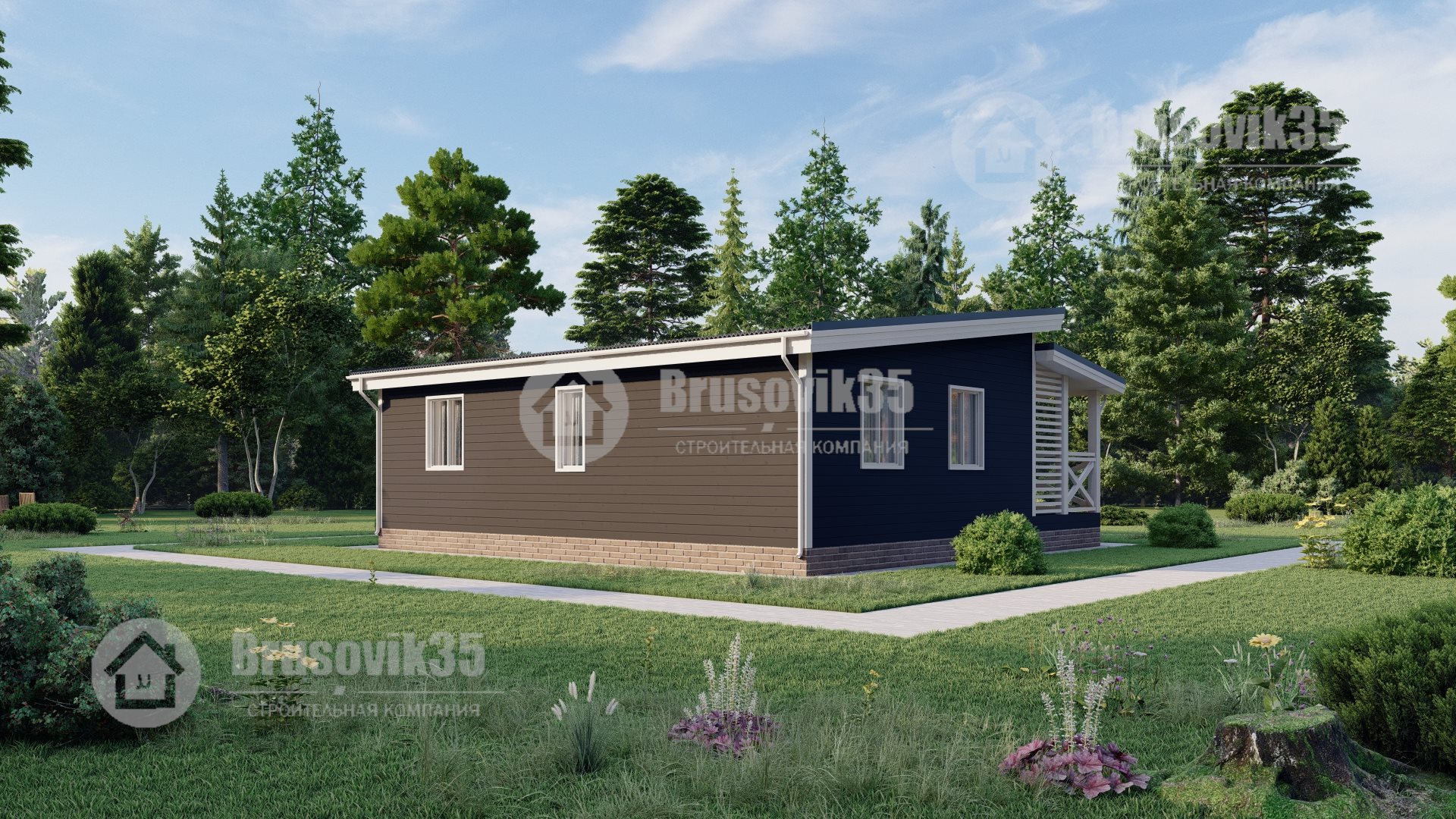 Каркасный дом ДК-035